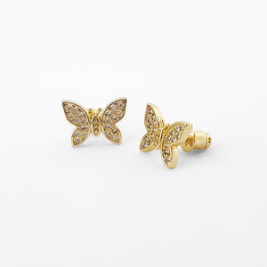 Life Charms Butterfly Gold Earrings