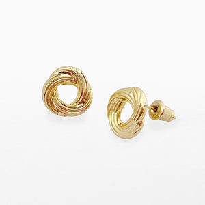 Life Charms Gold Knot Earrings