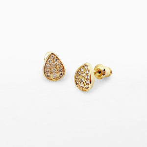 Life Charms Stone Drop Gold Earrings