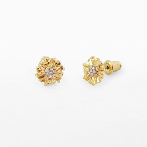 Life Charms Flower Gold Earrings