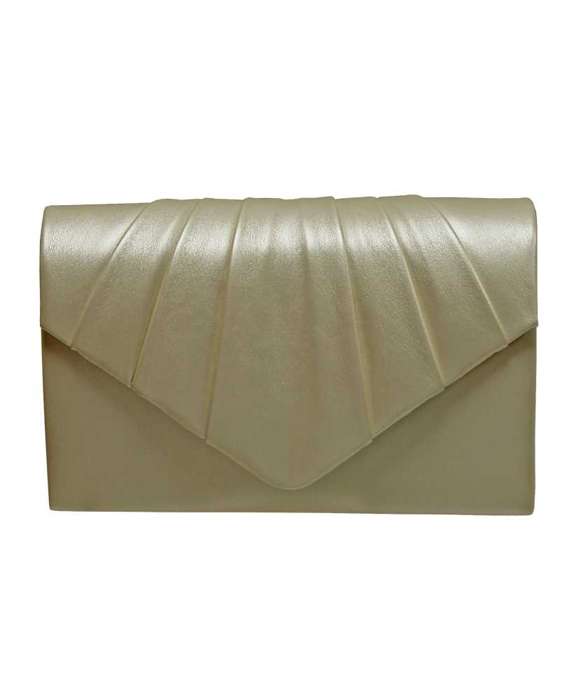 Envy Pleated Flapover Clutch Bag - Choice of Colours