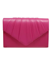 Load image into Gallery viewer, Envy Pleated Flapover Clutch Bag - Choice of Colours
