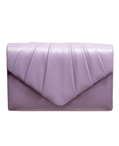 Envy Pleated Flapover Clutch Bag - Choice of Colours