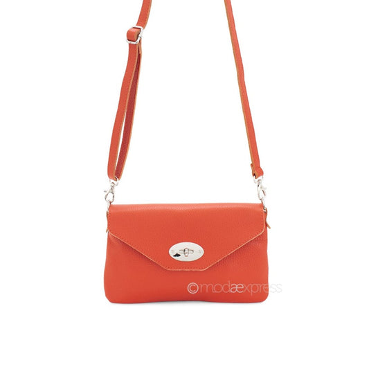 Katy Italian Textured Leather Clutch Bag - Choice of colours