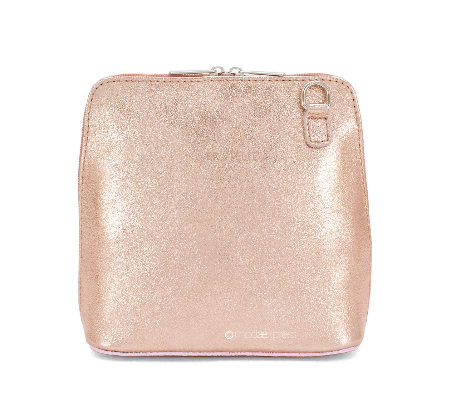 Rhianna Italian Metallic Leather Cross Body Bag - Pretty Swish Accessories Ripley Derbyshire