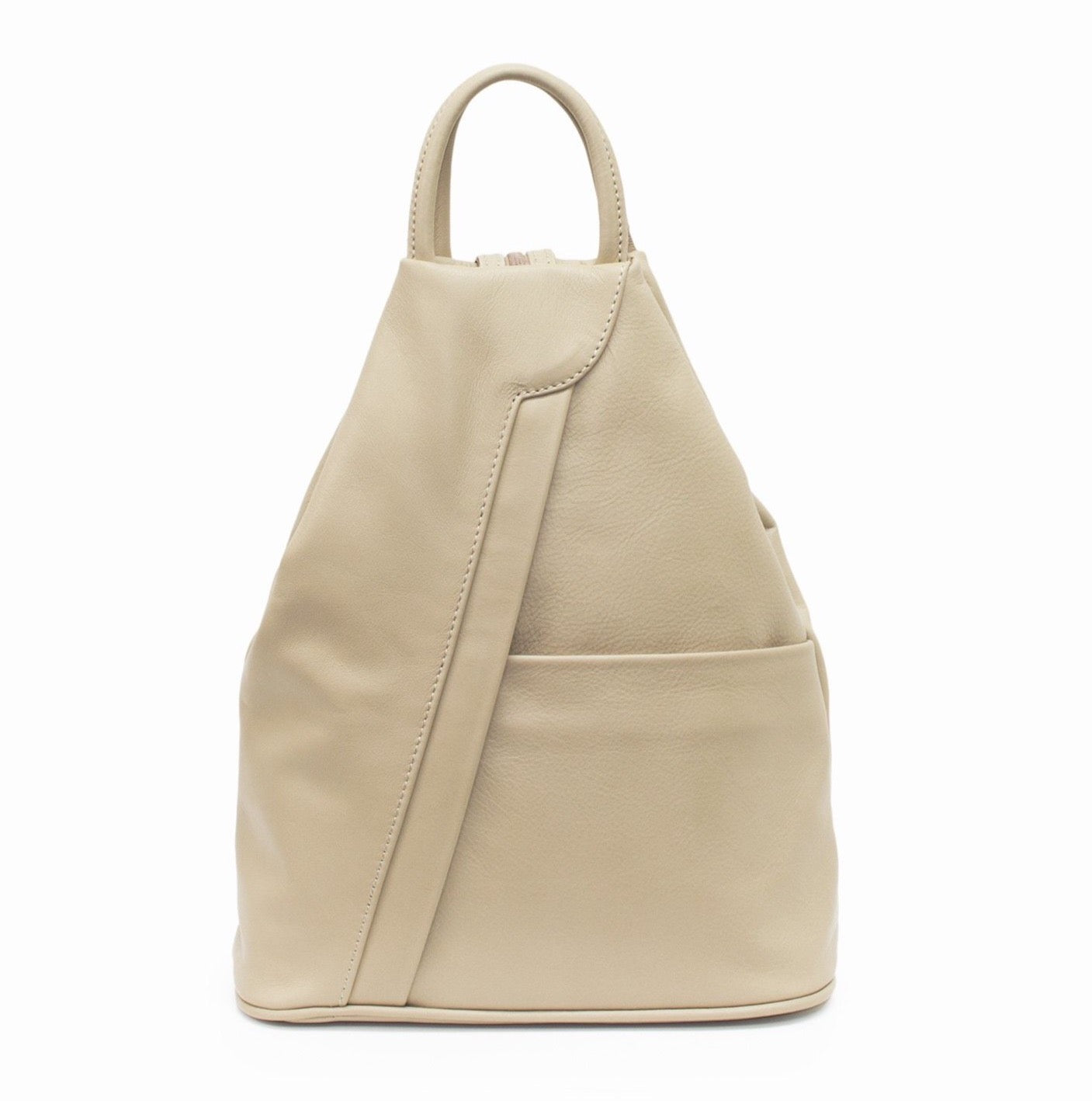 Florence Italian Leather Triangular Backpack - Pretty Swish Accessories Ripley Derbyshire