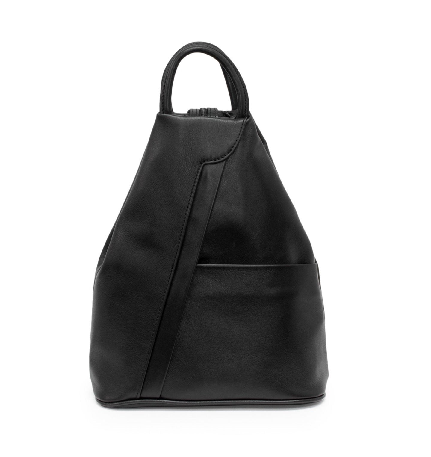 Florence Italian Leather Triangular Backpack - Pretty Swish Accessories Ripley Derbyshire