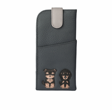 Load image into Gallery viewer, Mala Leather Best Friends Sitting Dogs Glasses Case