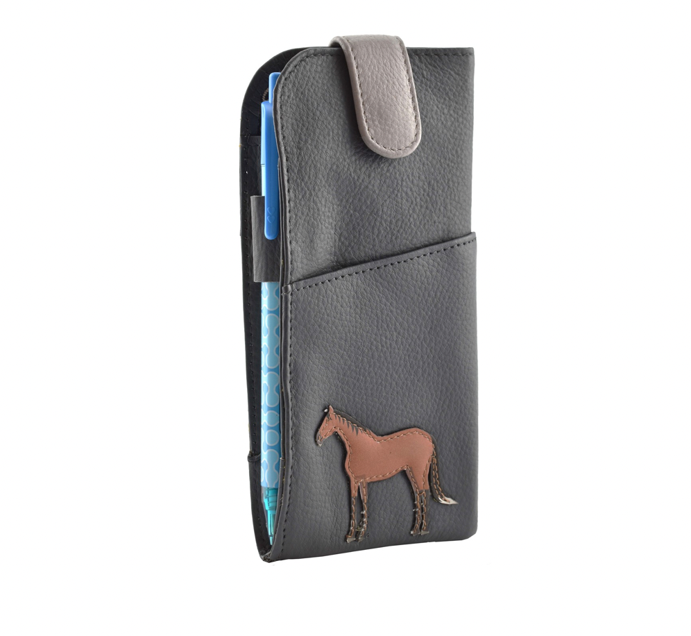 Mala Leather Best Friends Horses Glasses Case