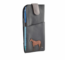 Load image into Gallery viewer, Mala Leather Best Friends Horses Glasses Case
