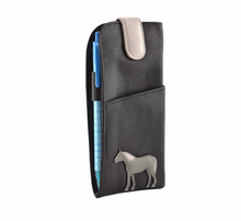 Load image into Gallery viewer, Mala Leather Best Friends Horses Glasses Case