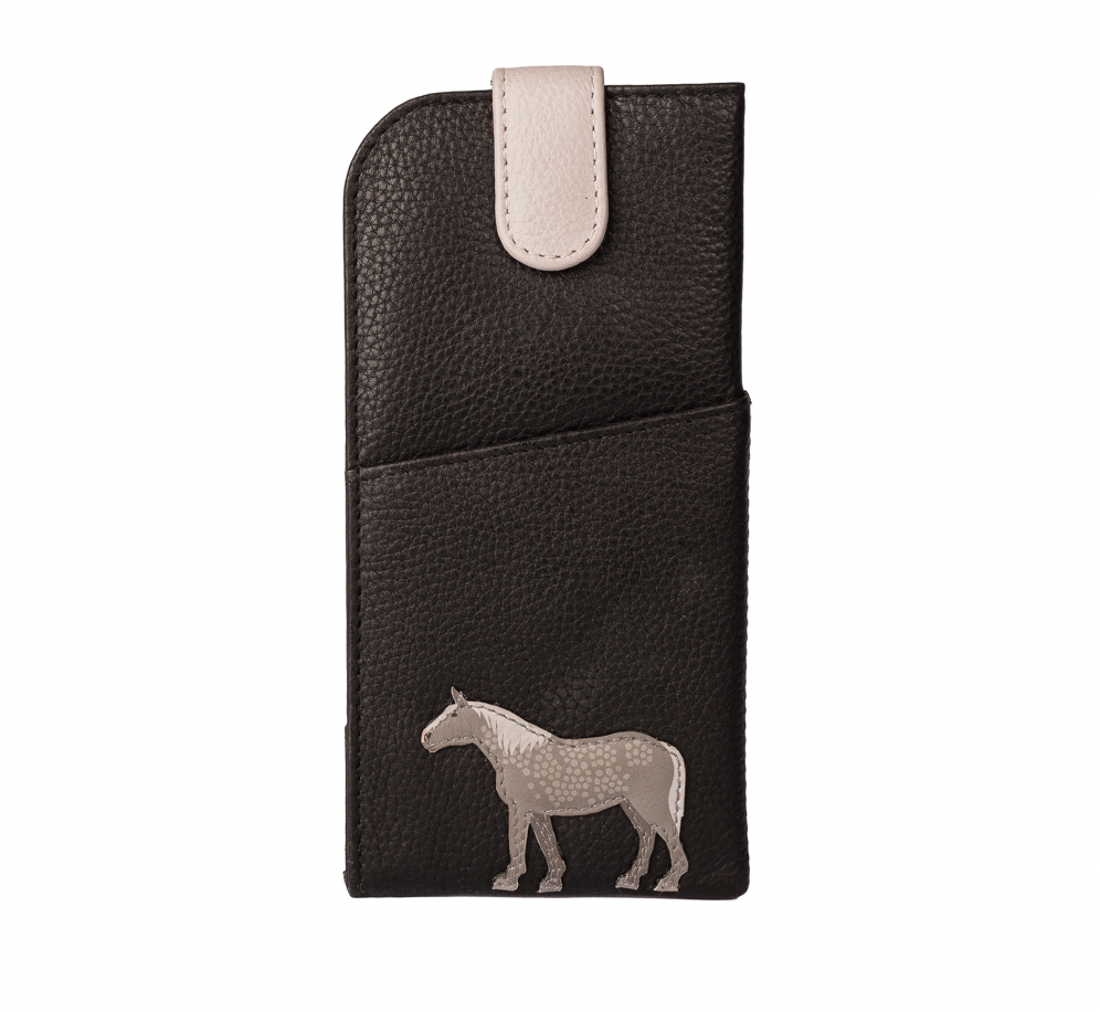 Mala Leather Best Friends Horses Glasses Case