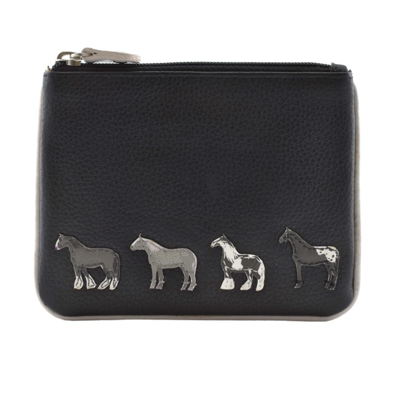 Mala Leather Best Friends Horses Coin Purse
