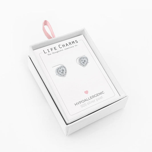 Life Charms Sweetheart Silver Earrings