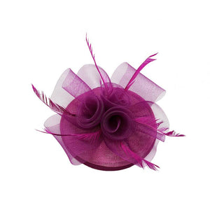 Sinamay & Feather Disc Fascinator