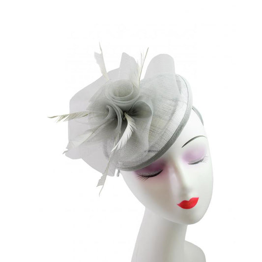 Sinamay & Feather Disc Fascinator