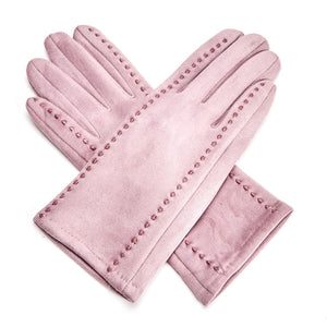 Suede Stitched Gloves - Choice of Colours