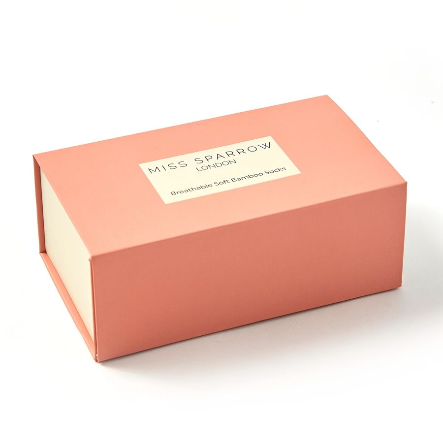 Miss Sparrow Socks Gift Box - Peach