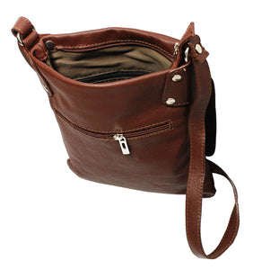 Sofia Italian Leather Messenger Bag - Pretty Swish Accessories Ripley Derbyshire