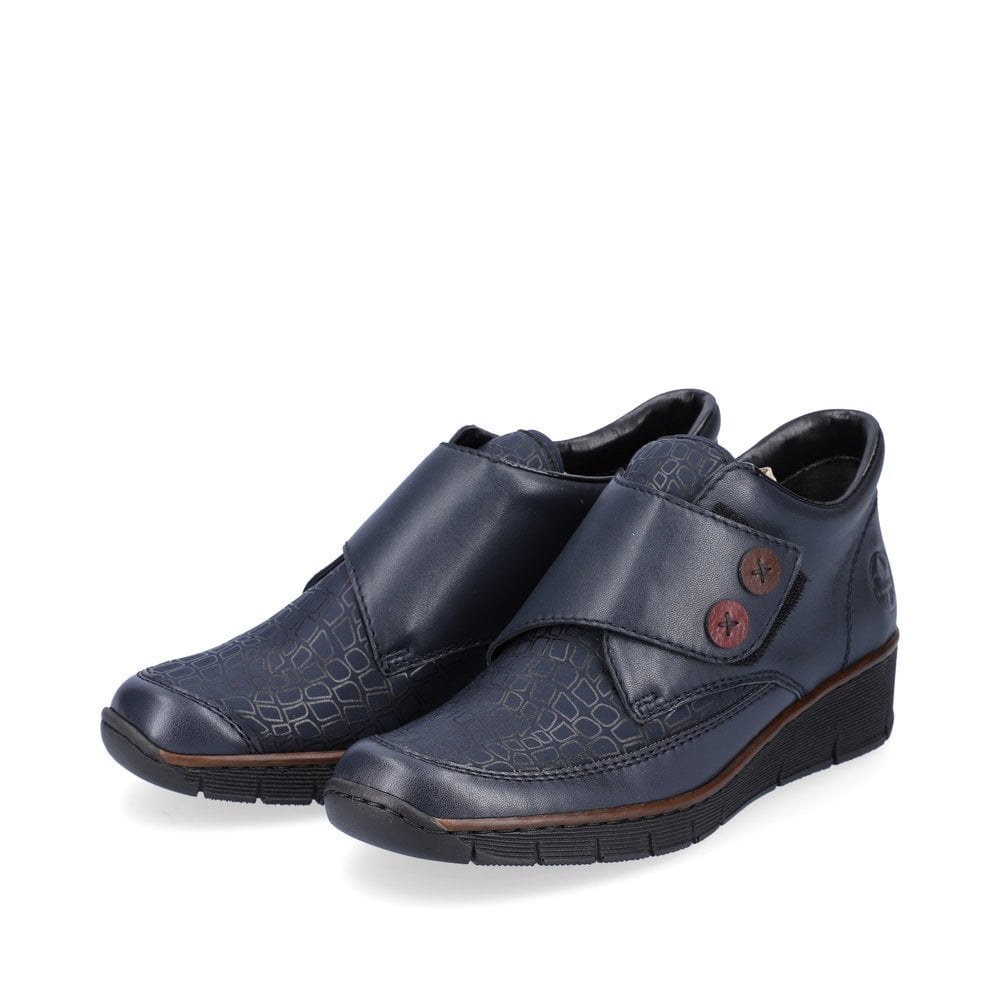 Reiker 53760 Ladies Vegan Leather Shoes - Navy